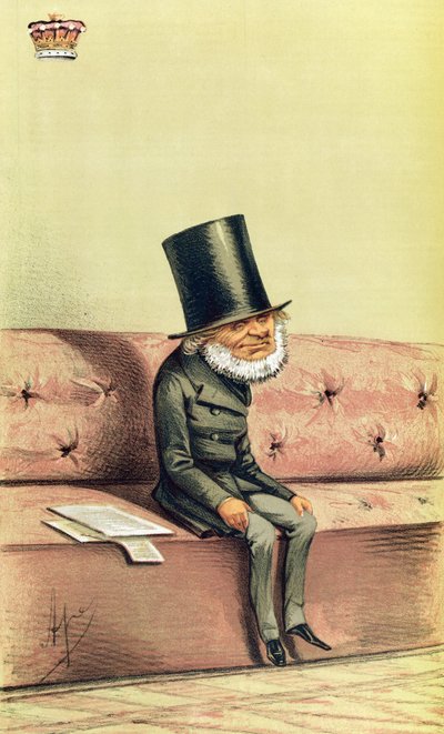 Lord John Russell (1792-1878) rajzfilm a Vanity Fairből, 1869 alkotó: English School